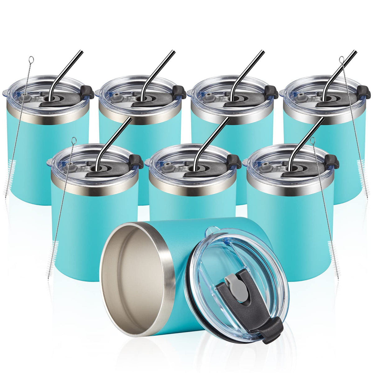 12oz 8Pack Insulated Stainless Steel Reusable Mug (8 Count)