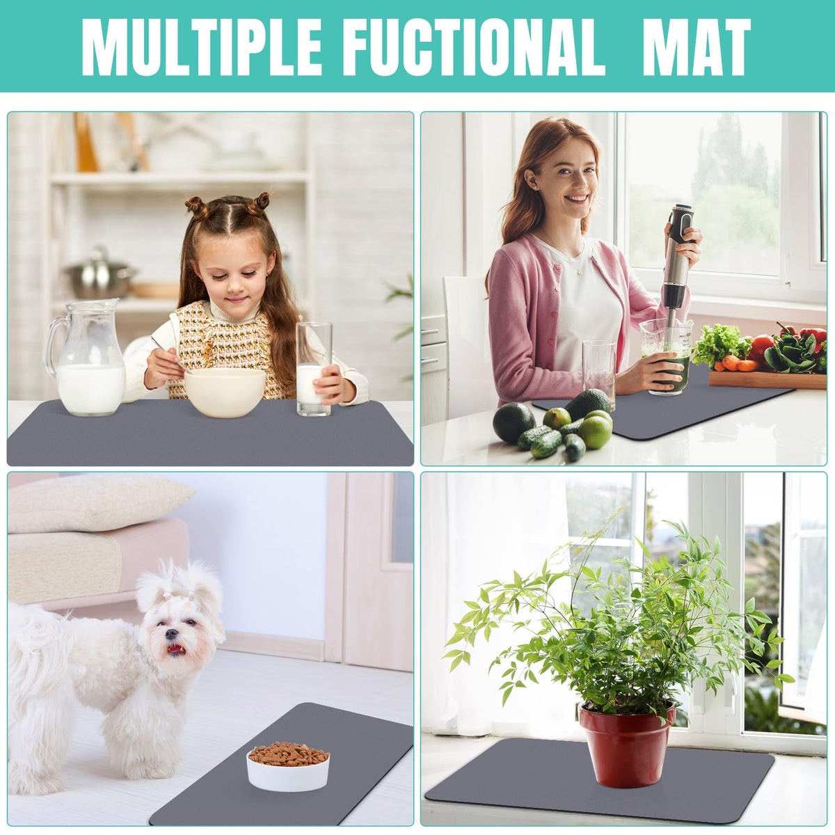 Coffee Mat Super Absorbent Dish Drying Mat Coffee Bar Mat 17"x 30"