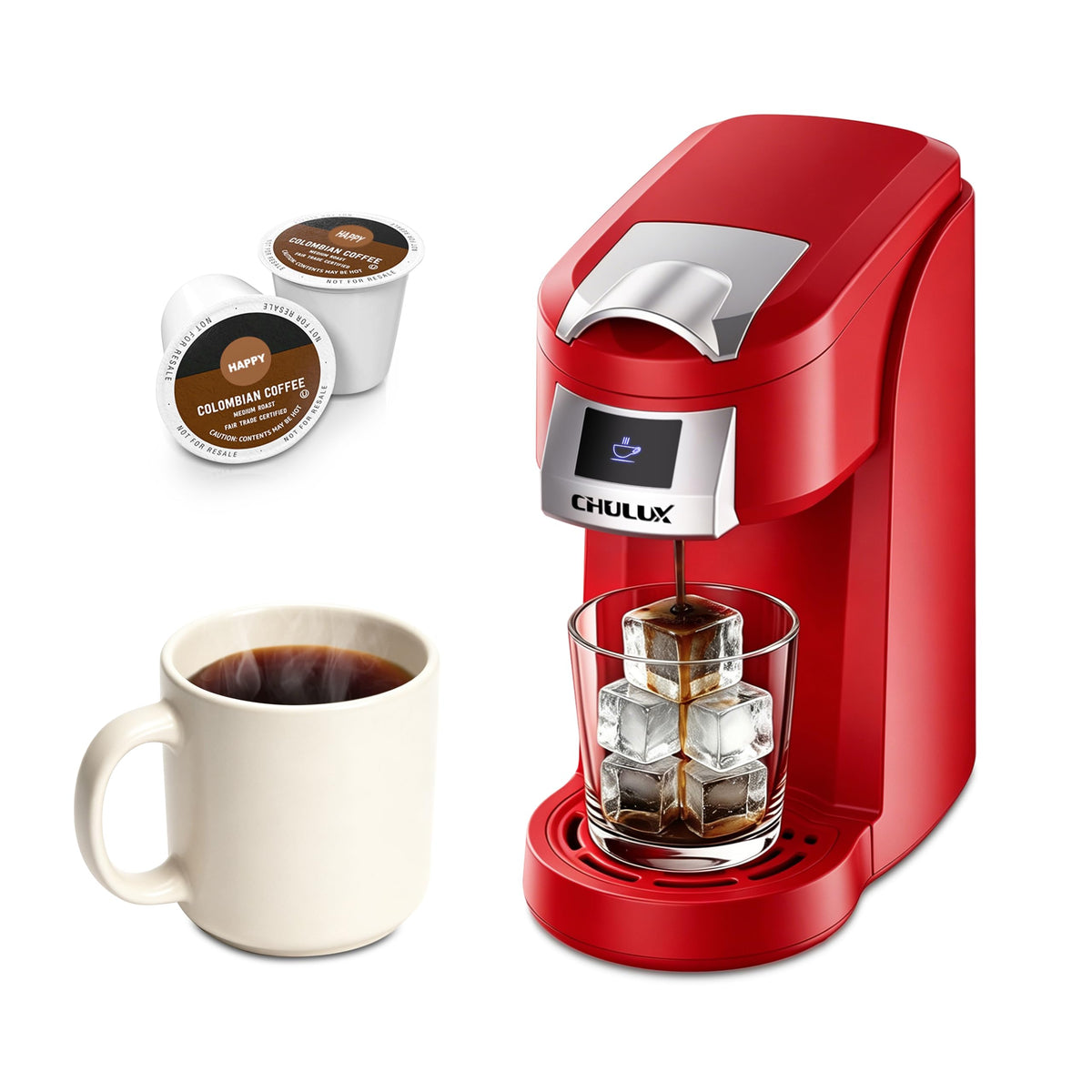 Lite Single Serve Coffee Maker for K Cup with One Touch Brew