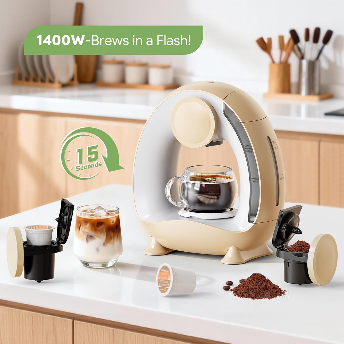 Pods and Grounds Single Serve Coffee Maker
