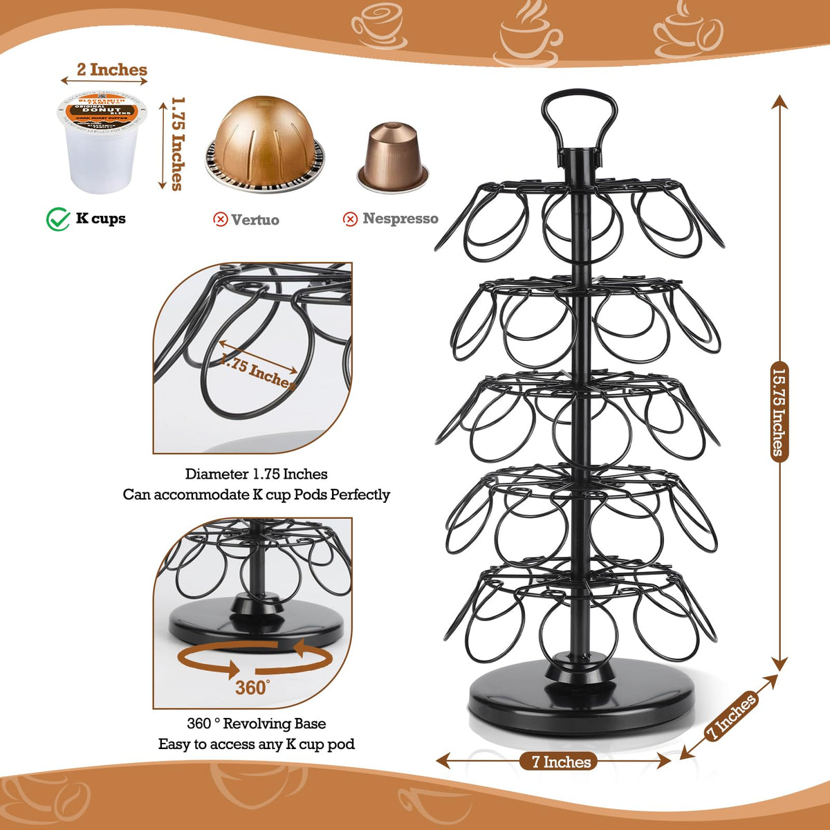 K Cup Holder 40 Pods Capacity