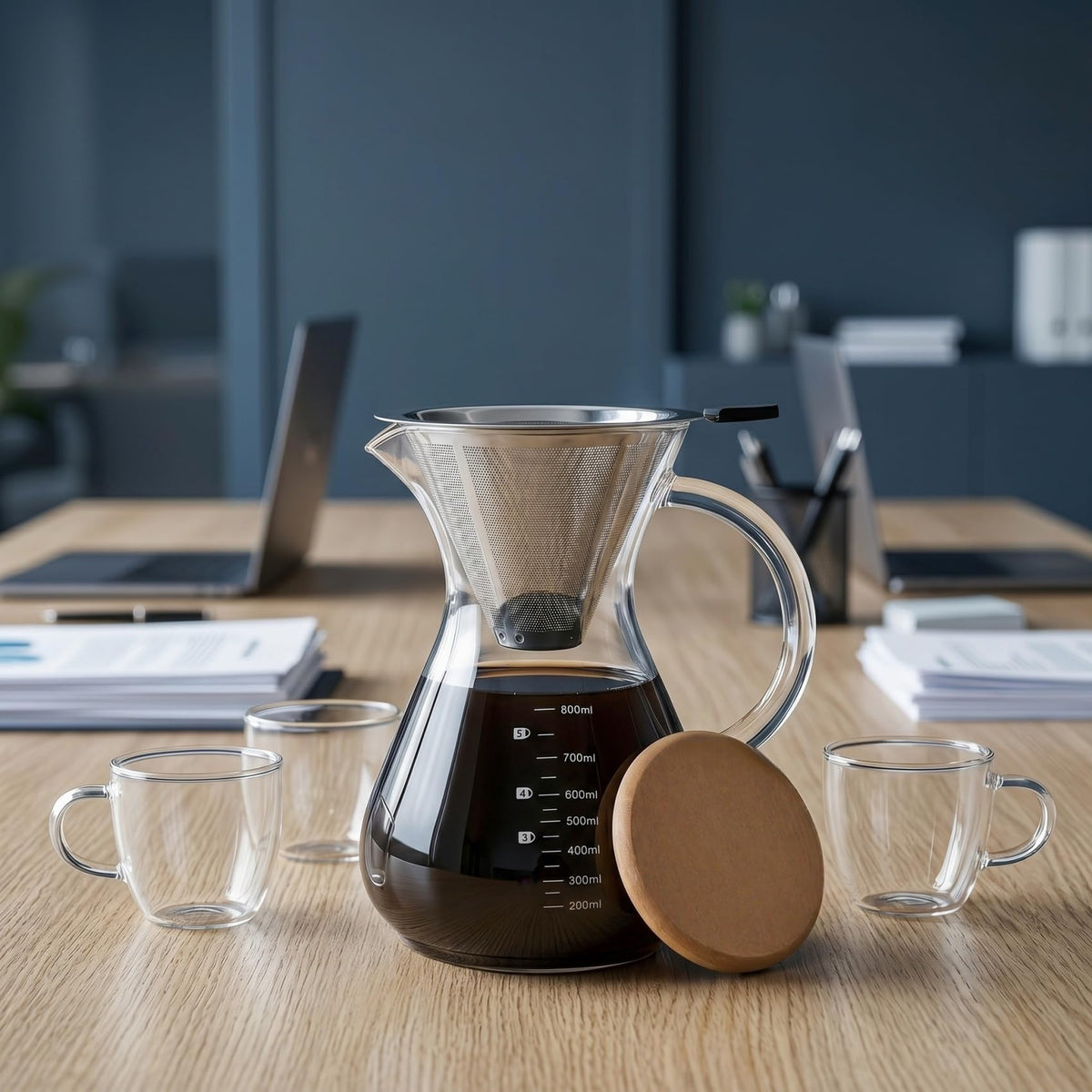 Pour Over Coffee Maker Set with Reusable Stainless Filter 27 fl oz