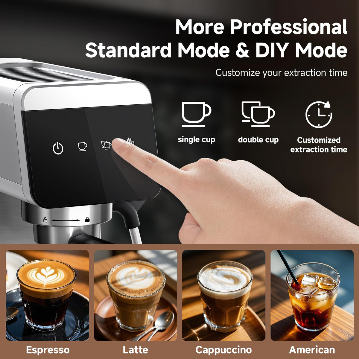 20 Bar Compact Home Espresso Coffee Machine