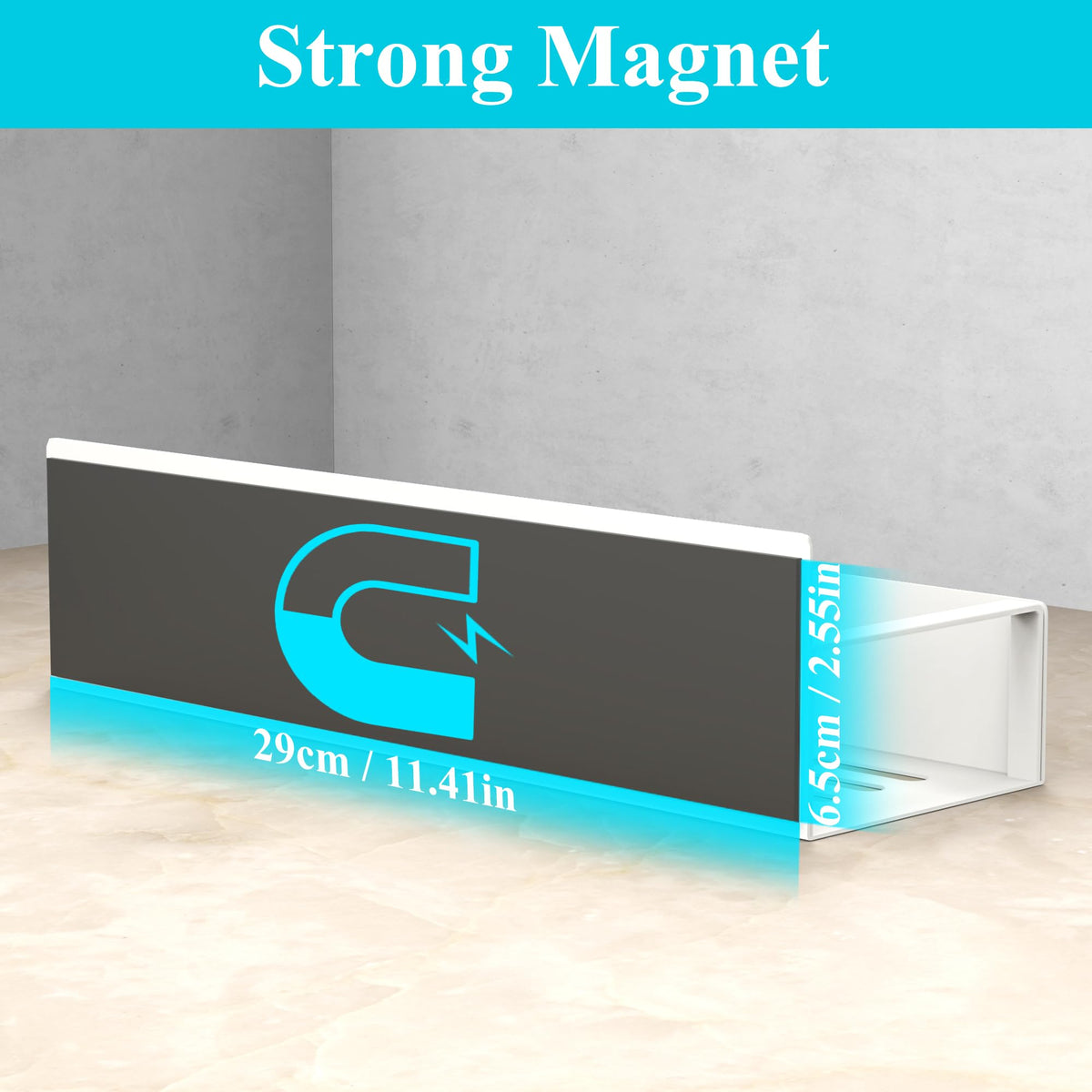 Metal Magnetic Spice Rack for Refrigerator Cream White