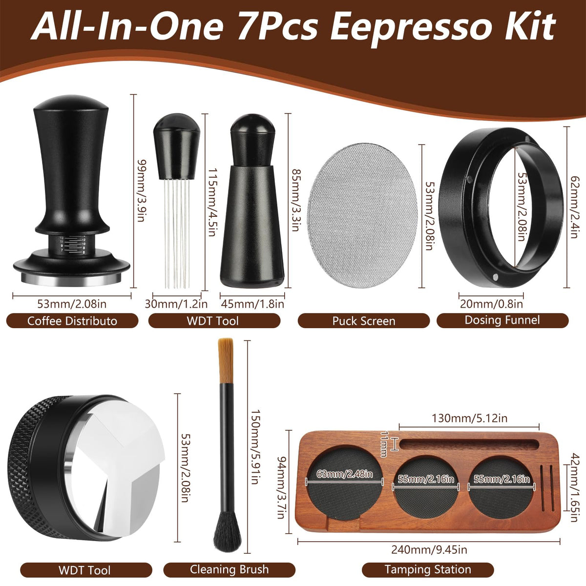 7 PCS Espresso Accessories