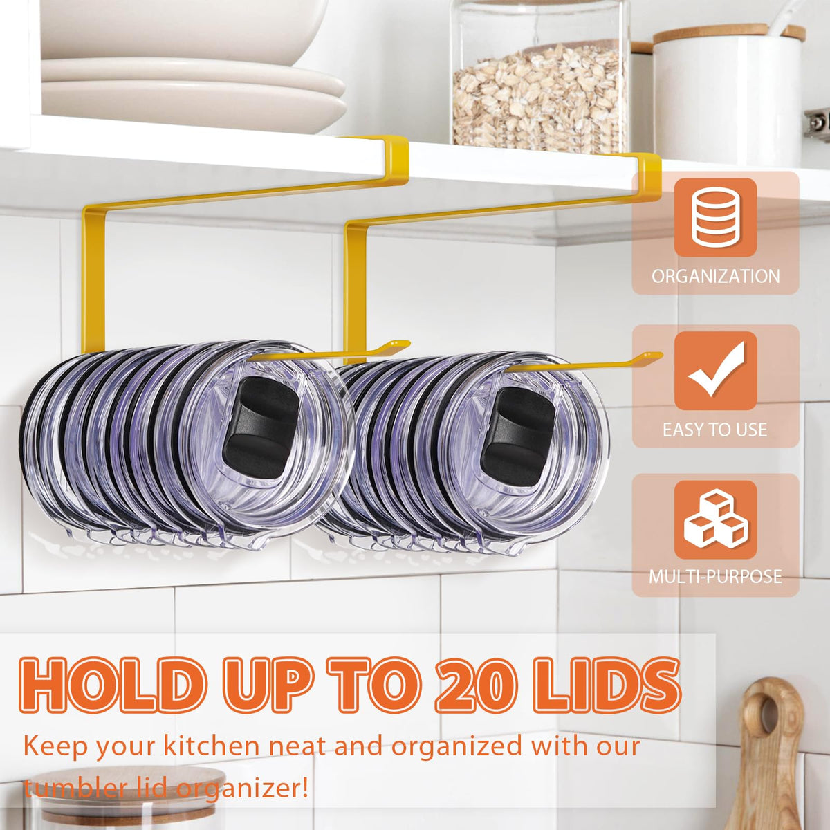2 Pack Tumbler Lid Organizer