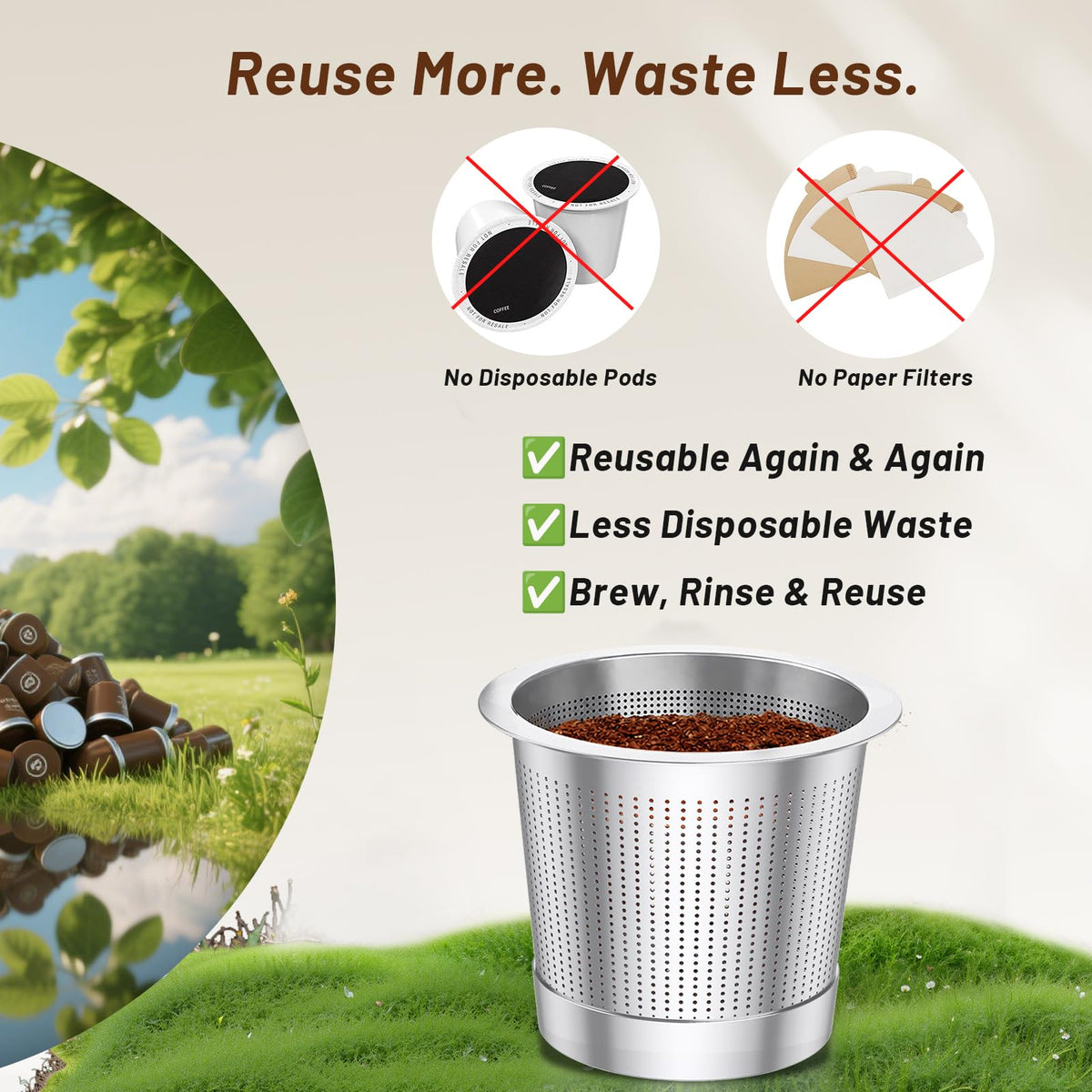 ComfortGrip™ Reusable K Cups for Keurig 1.0