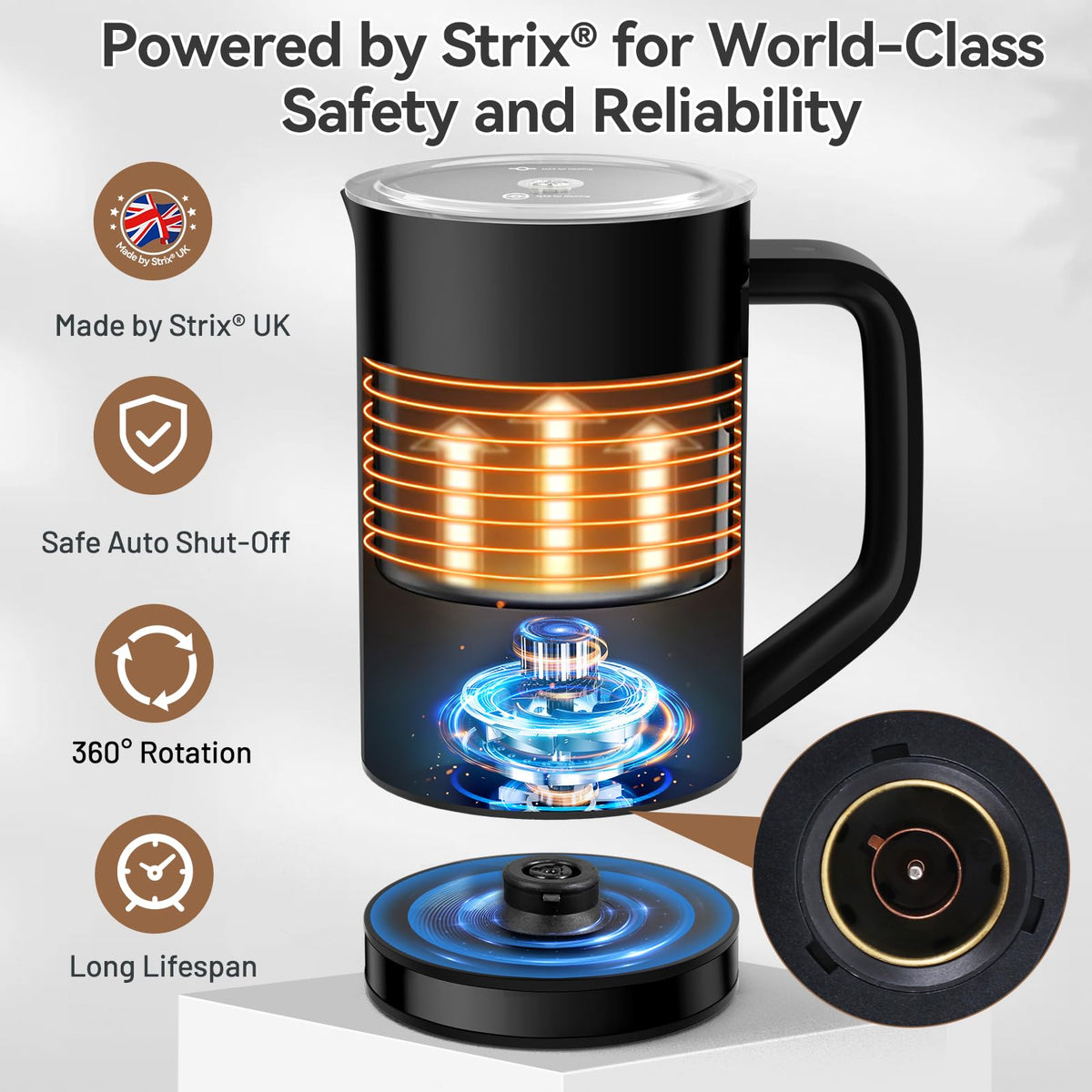 Milk Frother Automatic Hot & Cold Foam Maker