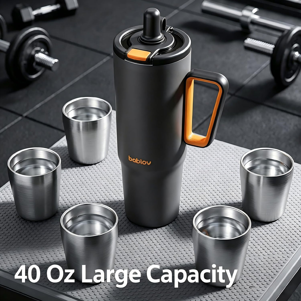 316L Stainless Steel Tumbler with Straw