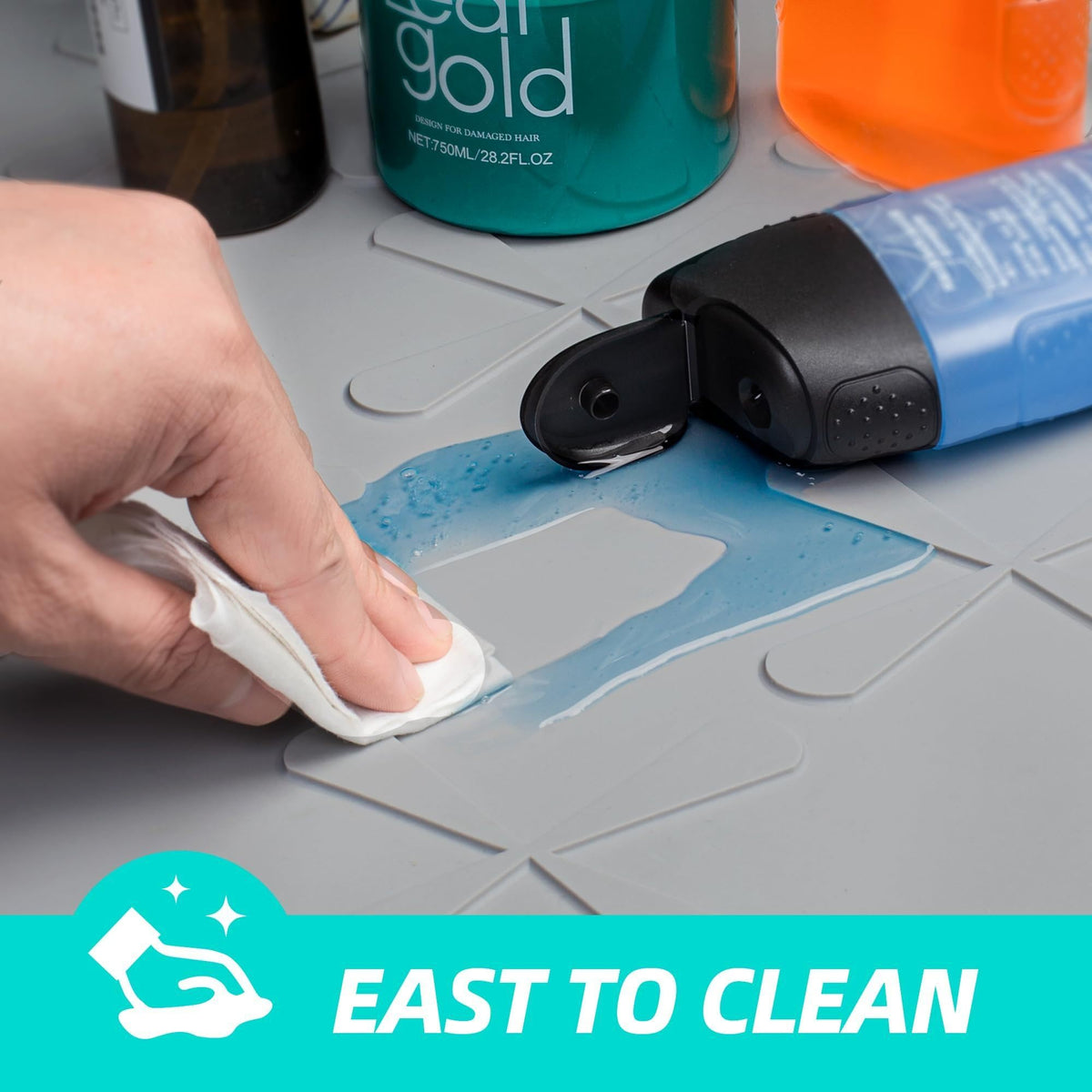 Waterproof Under Sink Mat Silicone 40"x19"