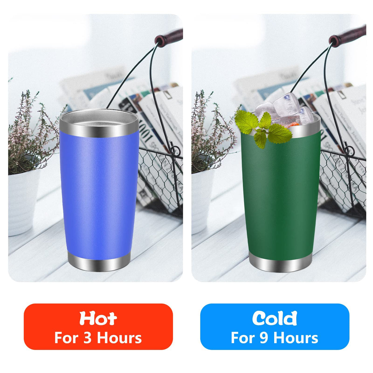 20oz Tumbler with Lid and Straw Stainless Steel Tumbler Cup Vacuum Insulated Double Wall Travel Coffee Mug Powder Coated Coffee Cup