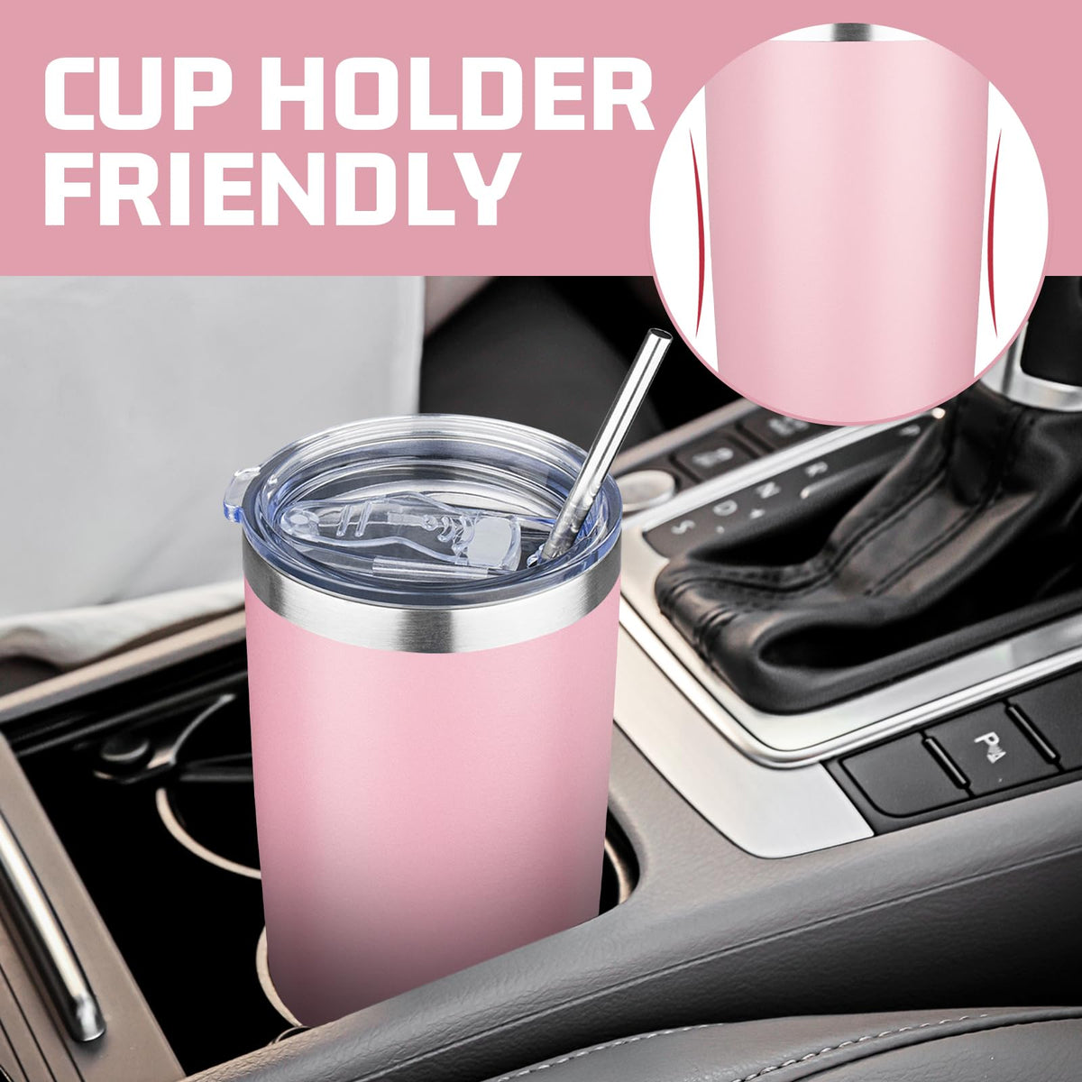 20 oz Tumbler with Lids and Straws
