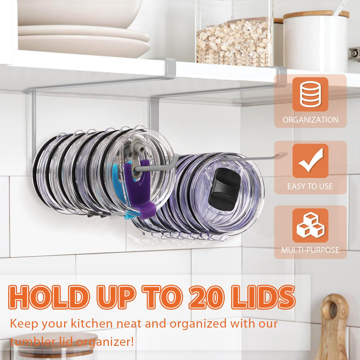 2 Pack Tumbler Lid Organizer (2 Count)