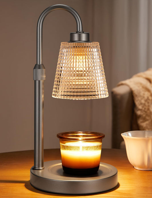 Gray Candle Warmer Lamp with Timer