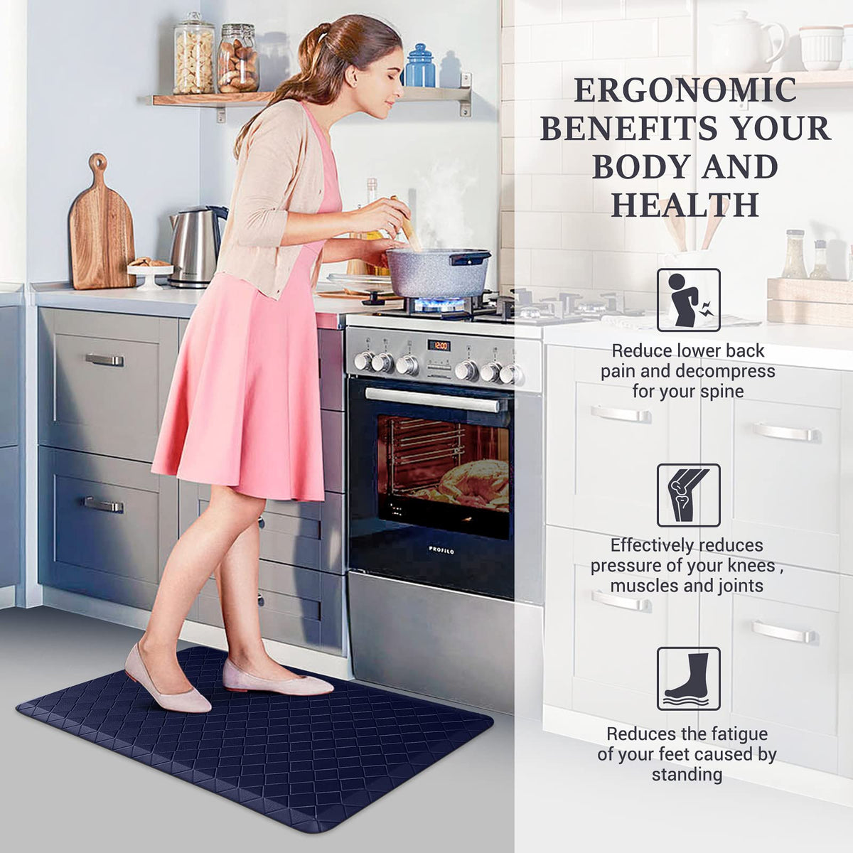 Kitchen Mats for Floor Cushioned Anti