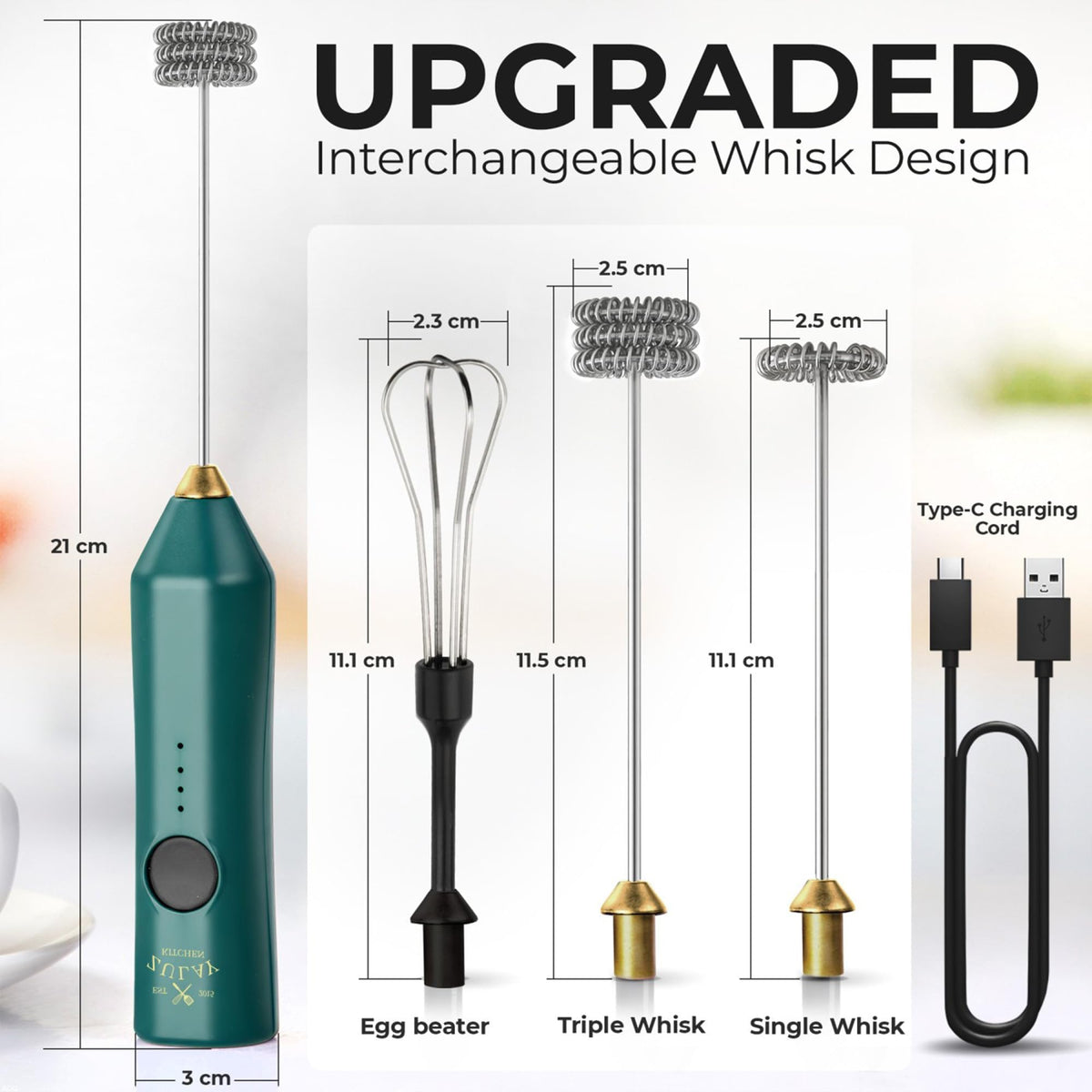 Rechargeable Milk Frother Handheld