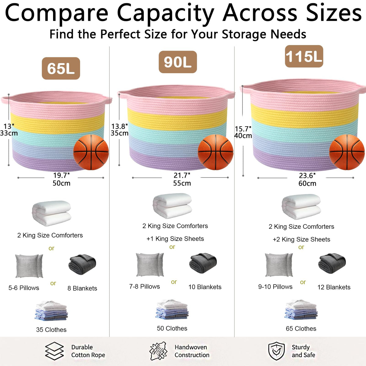 115L Large Blanket Basket