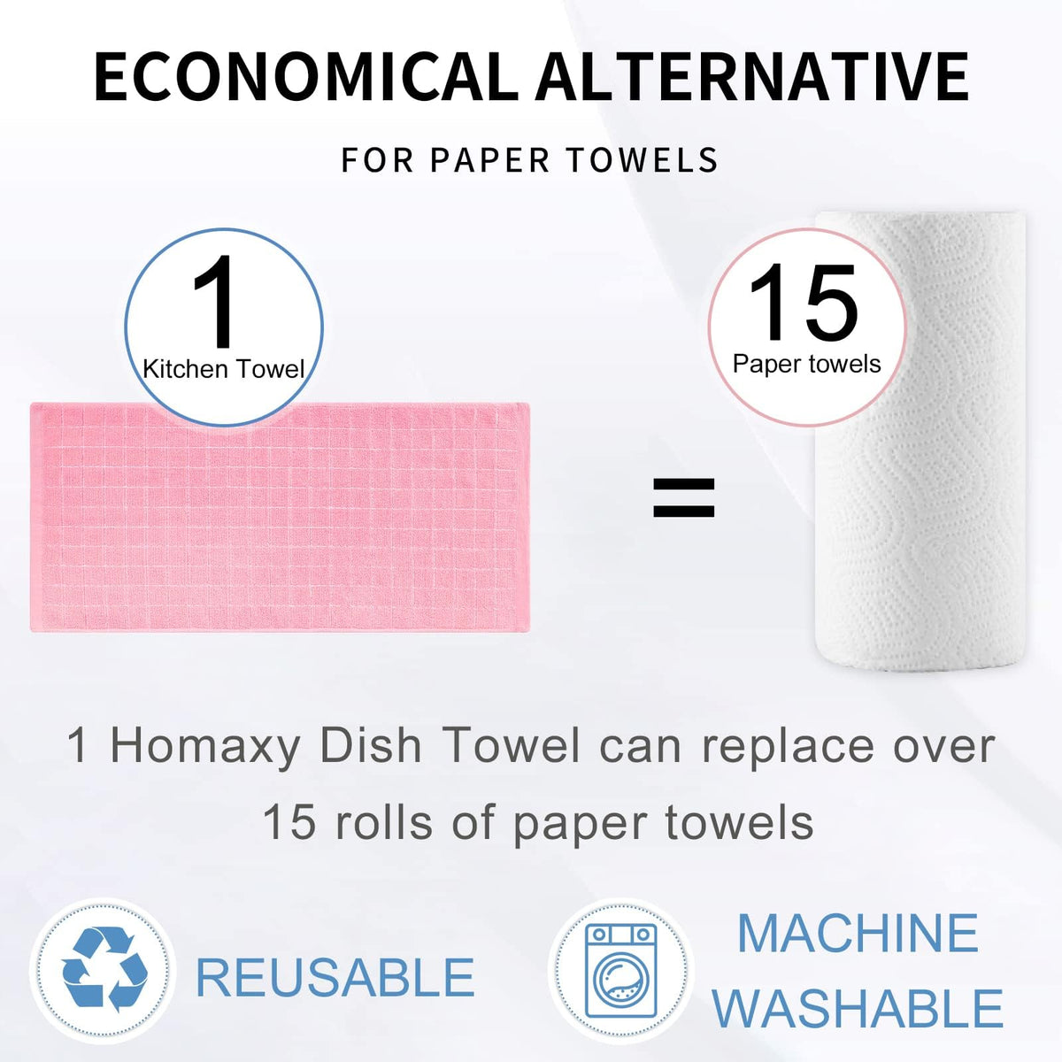 100% Cotton Terry Kitchen Towels (12 Count)