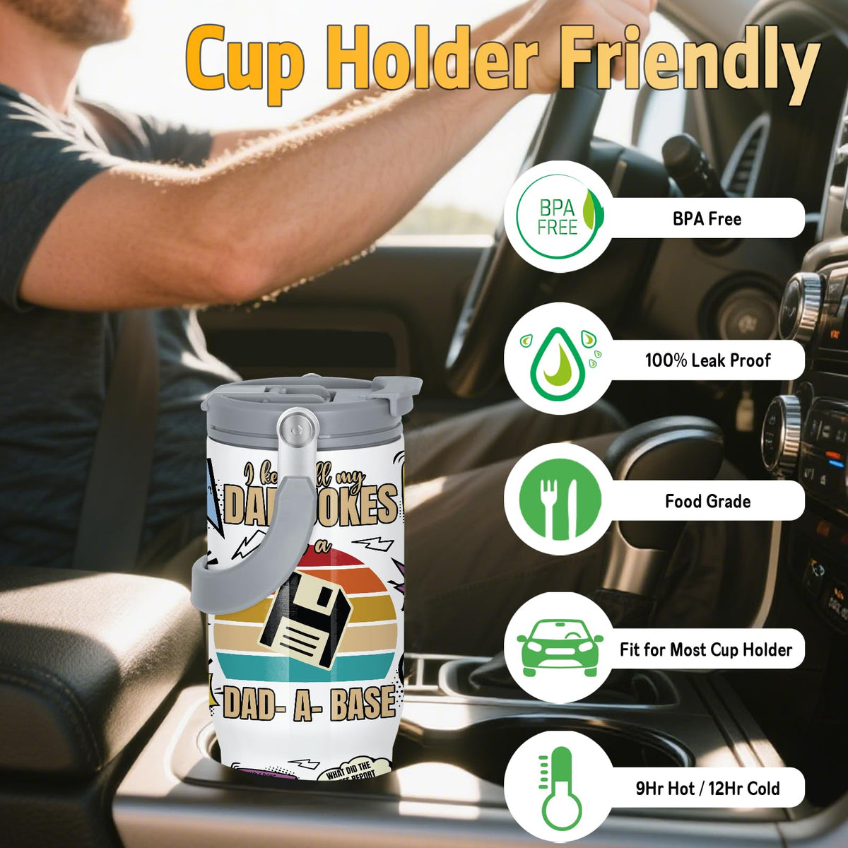 4 Pack 30oz Sublimation Tumbler with Handle (4 Count)