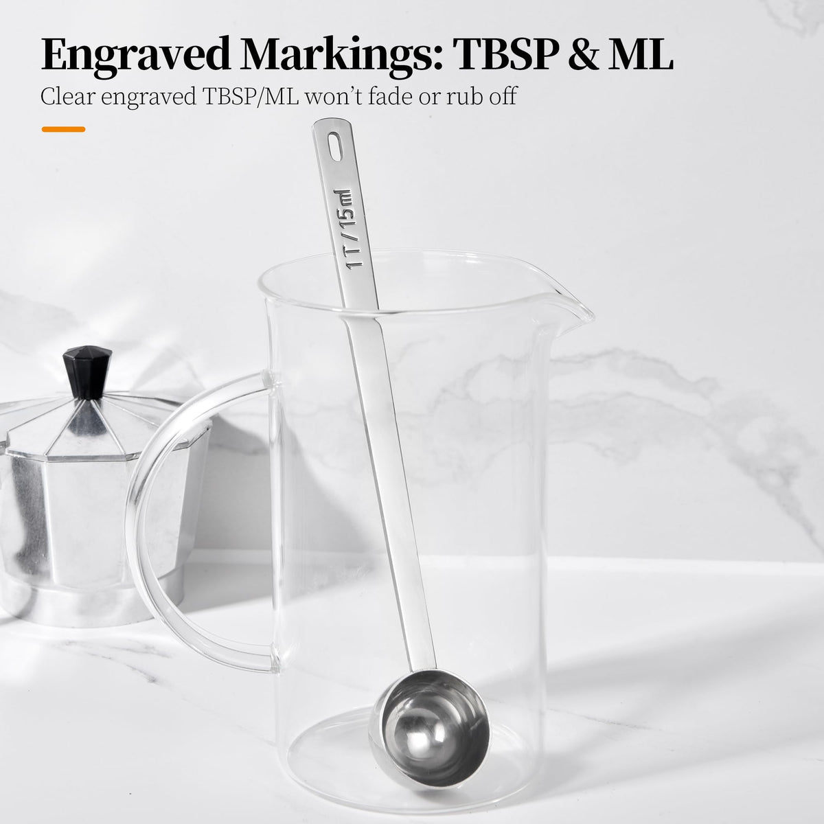 8.3in Long Handle Coffee Scoop for Ground Coffee