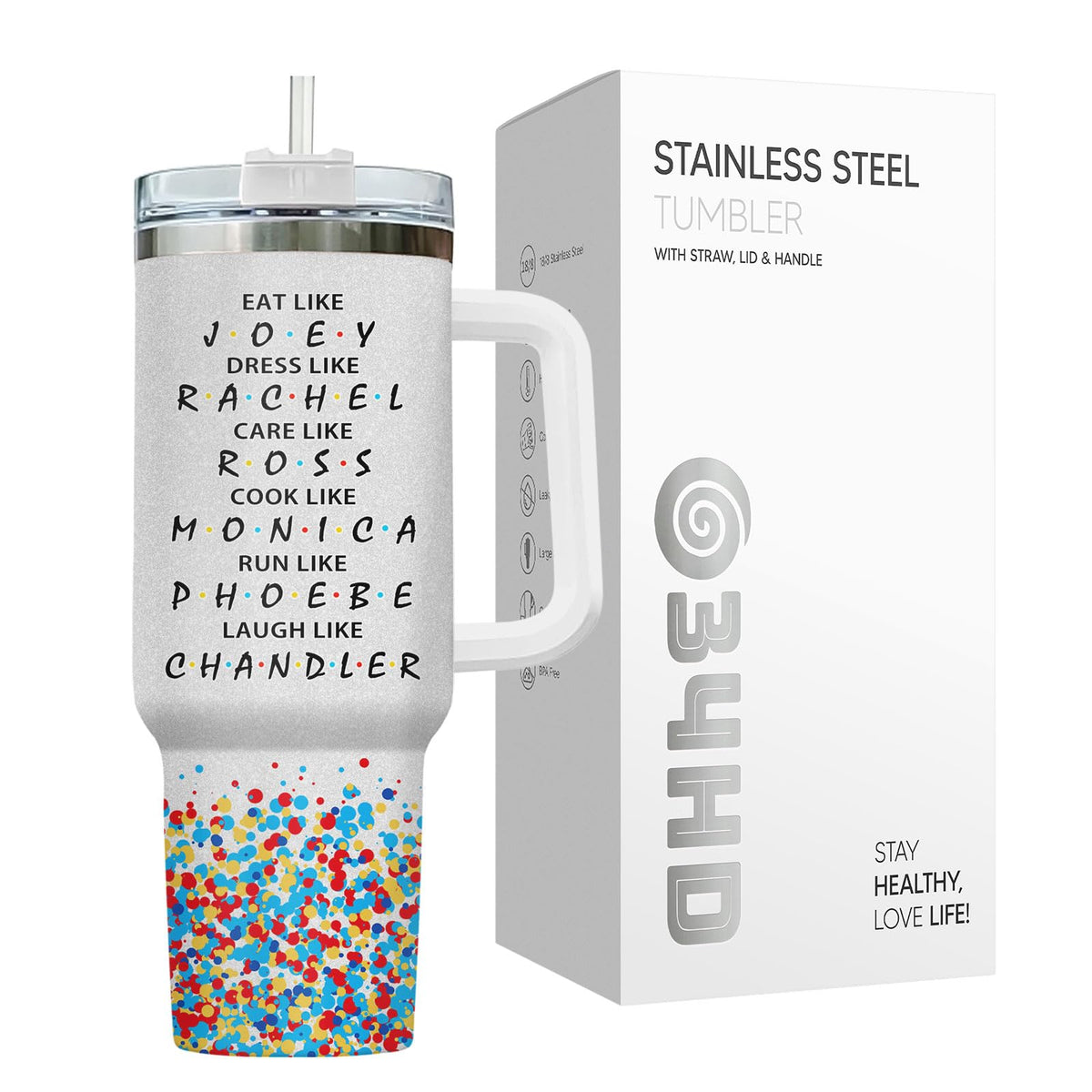 TV Show Funny I'll Be There 40 oz Tumbler with Handle
