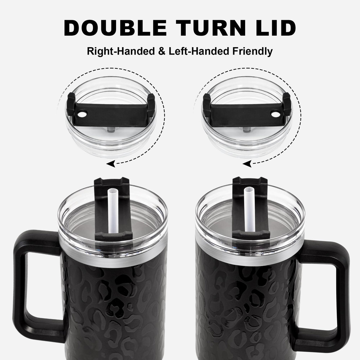 40 oz Tumbler with Handle and Straw