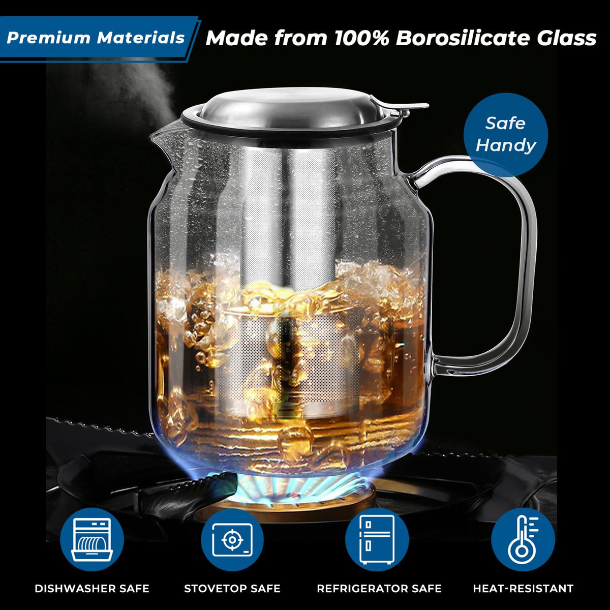 85oz Glass Teapot with Infuser (85 Count)