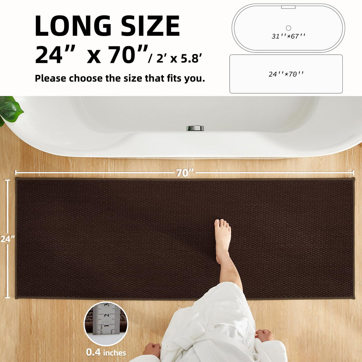 Bathroom Runner Rugs (11.67 Sq Ft)