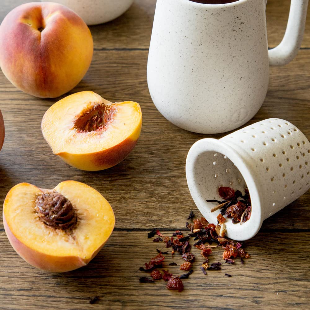 Peach Fruit Herbal Tea Loose Leaf Tin (4 Ounce)