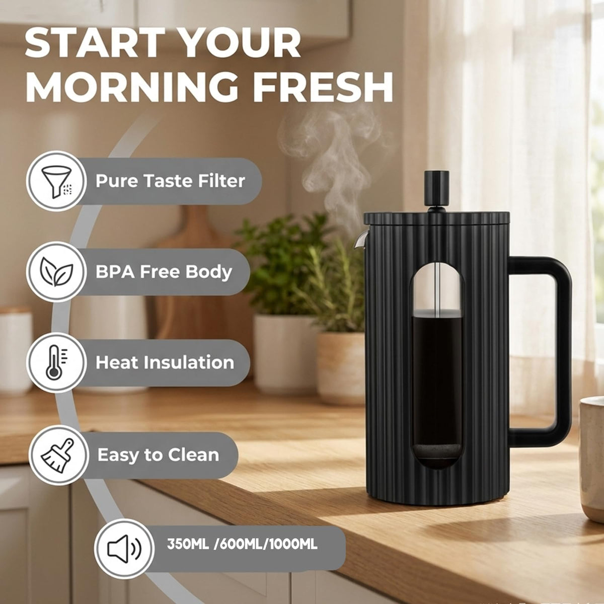French Press Coffee Maker 34OZ