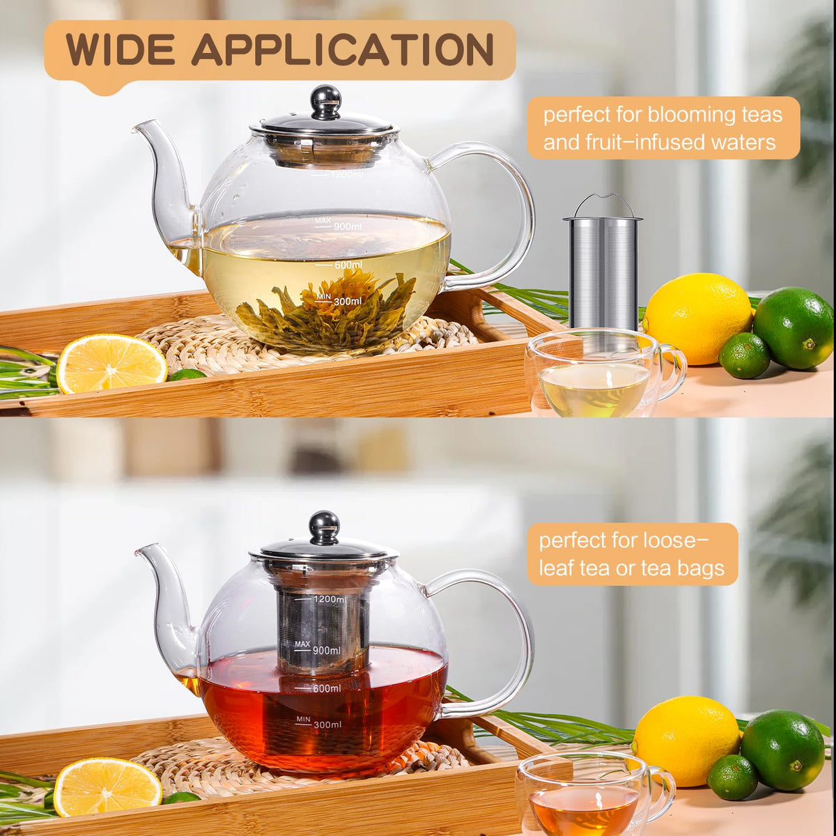 Glass Teapot Zpose 40oz