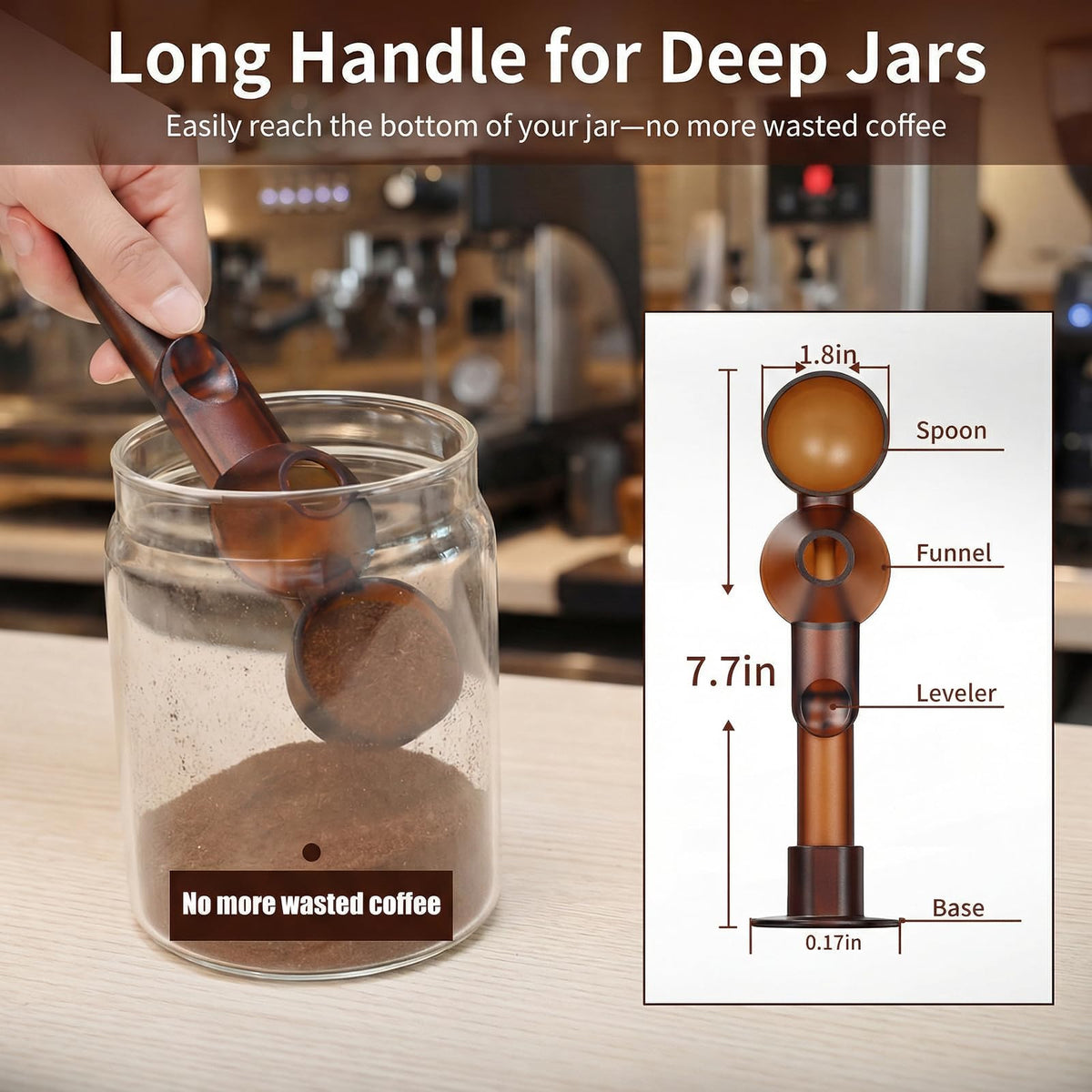 Coffee Scoop with Funnel for Reusable K Cup