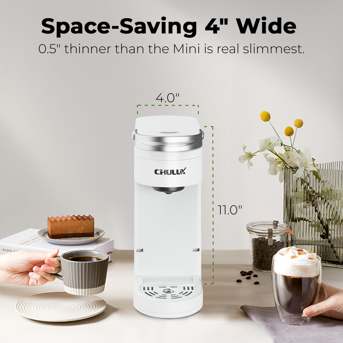 Slim Single Serve Coffee Maker for K Pod