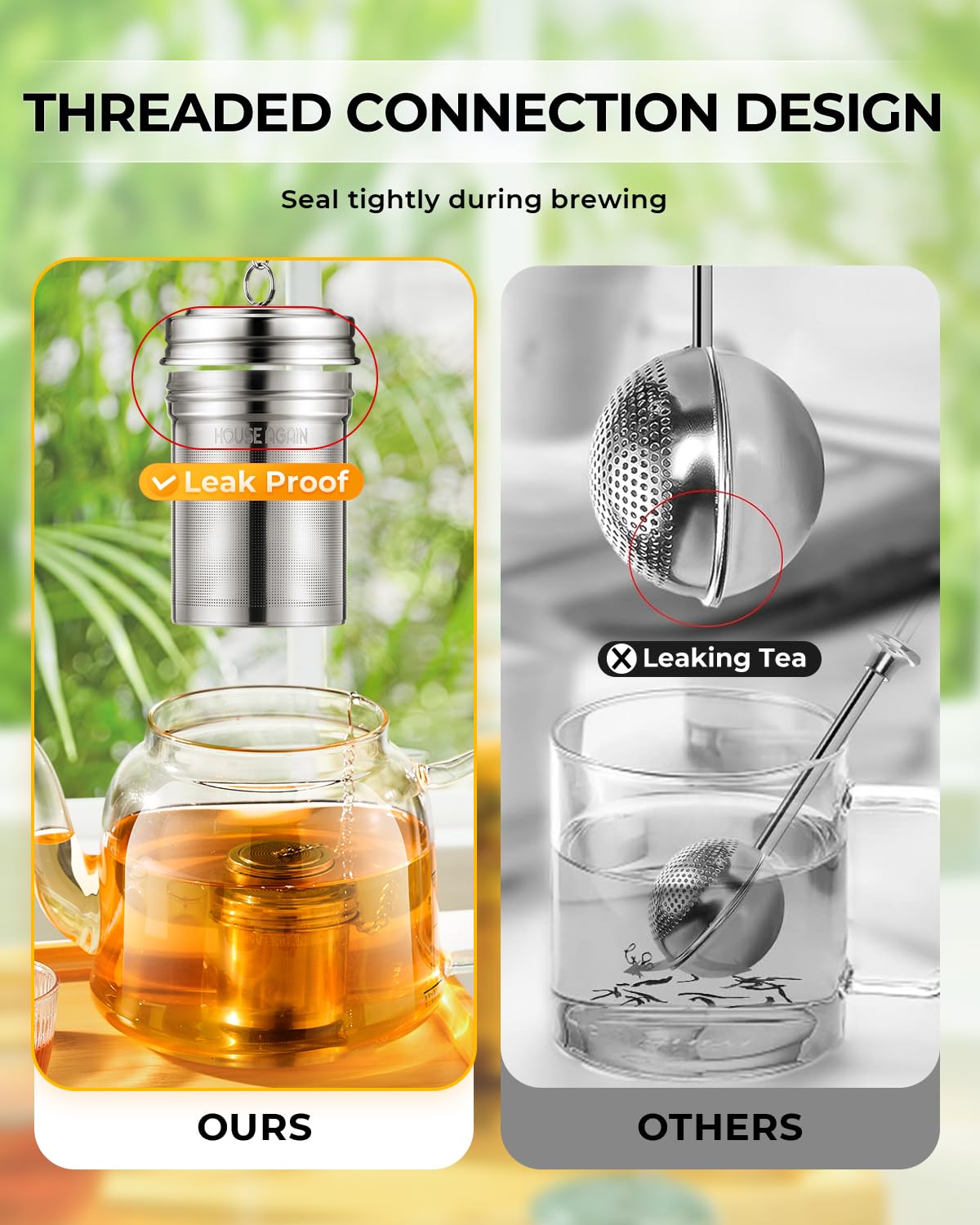 Tea Infuser Extra Fine Mesh Tea Strainers for Loose Tea