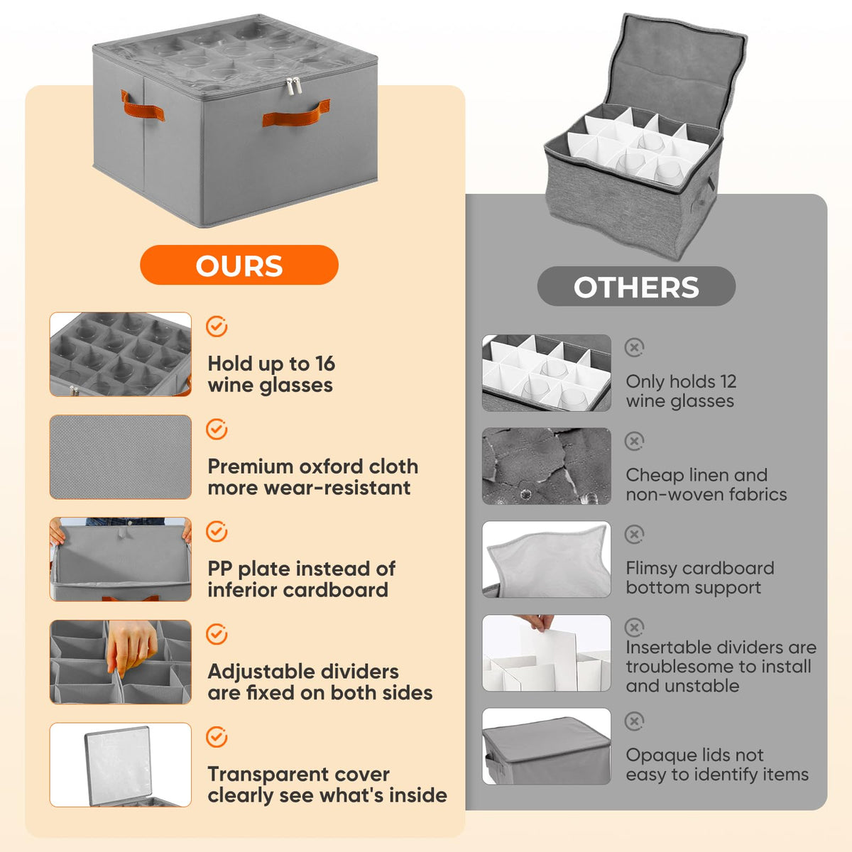 Wine Glass Storage Box