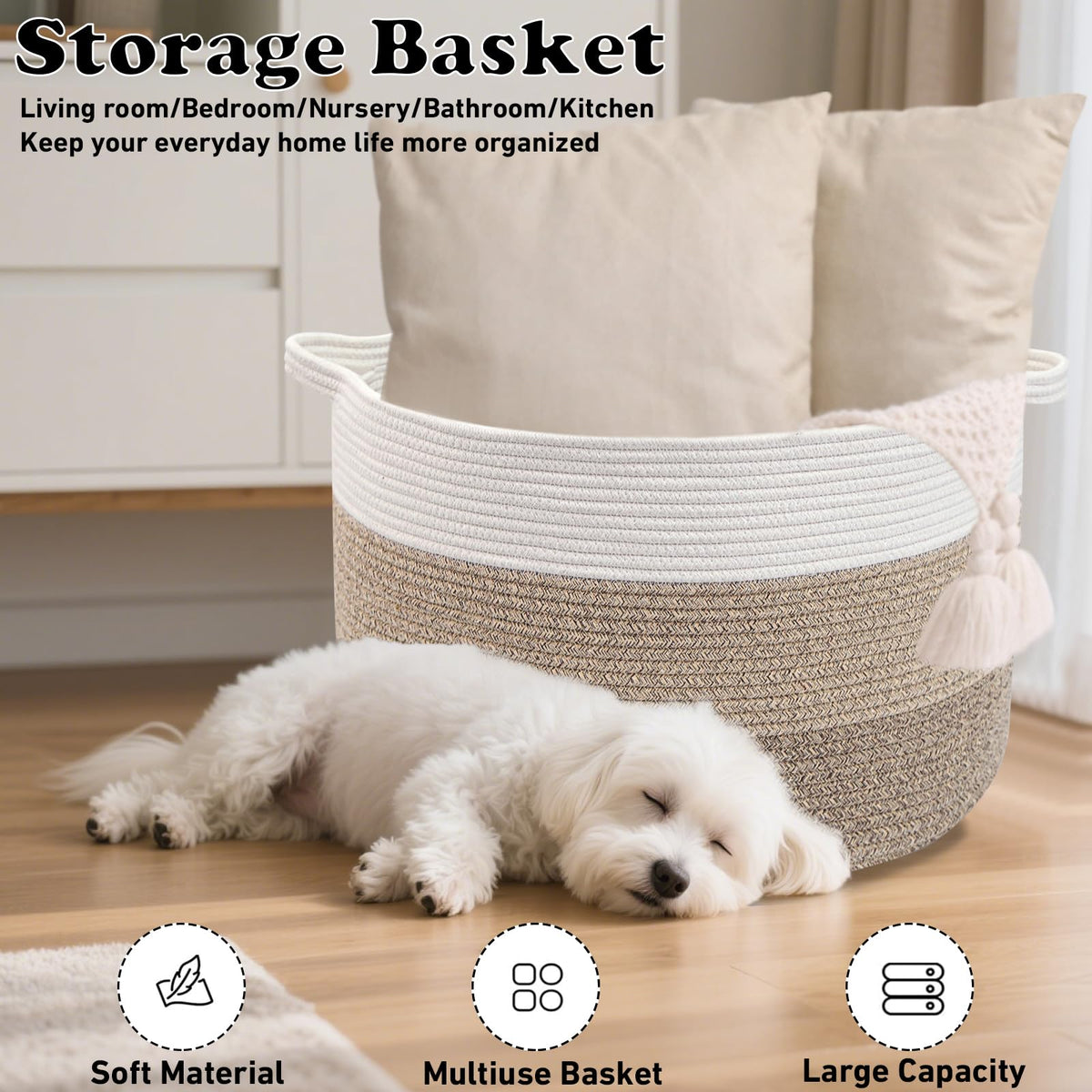 90L Extra Large Blanket Basket