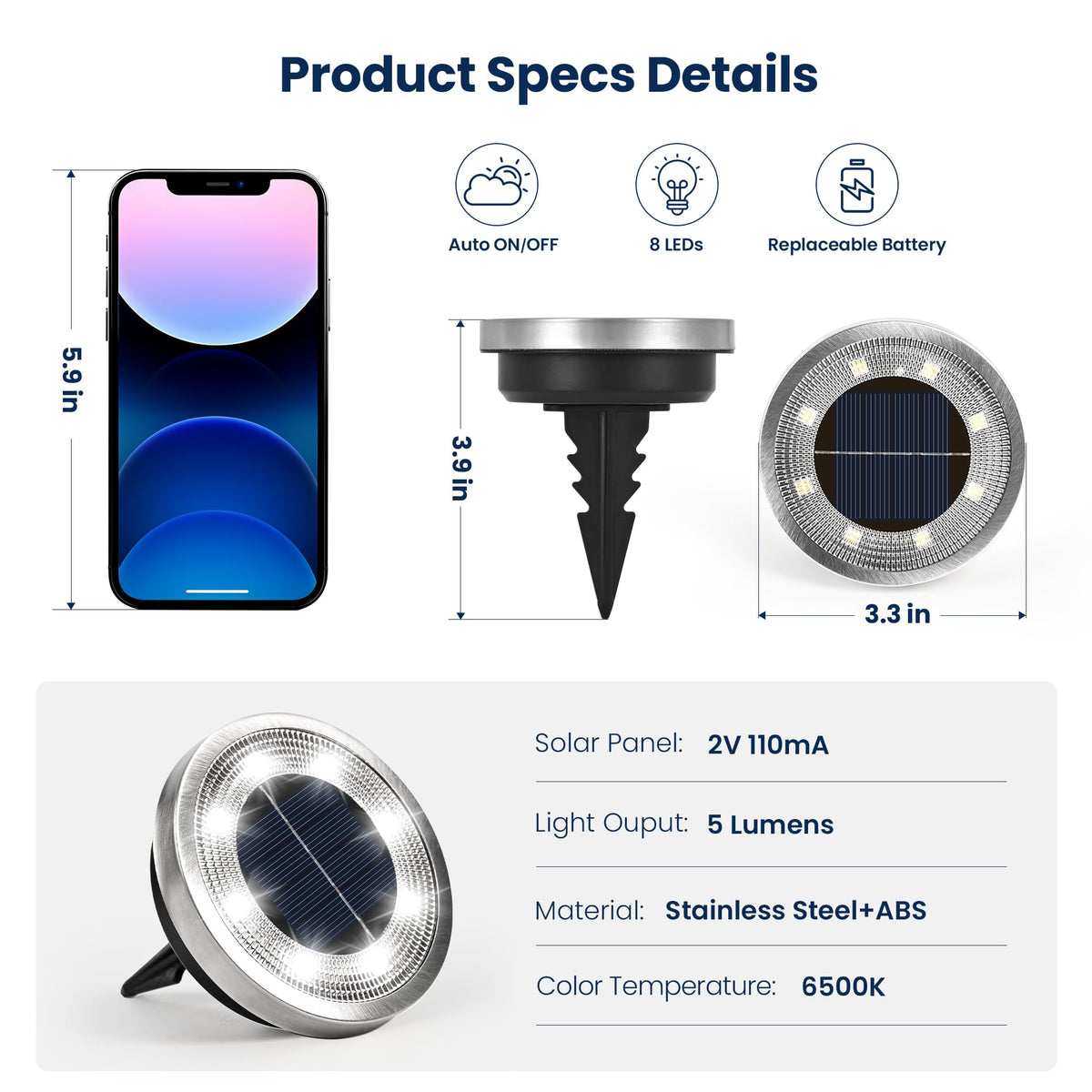 16 Pack Solar Ground Lights Outdoor (16 Count)