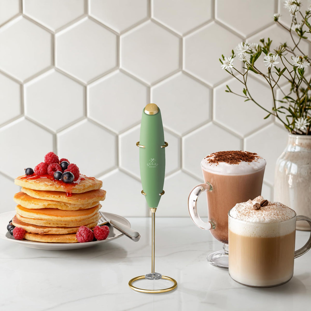 Powerful Milk Frother Wand With Duracell Batteries