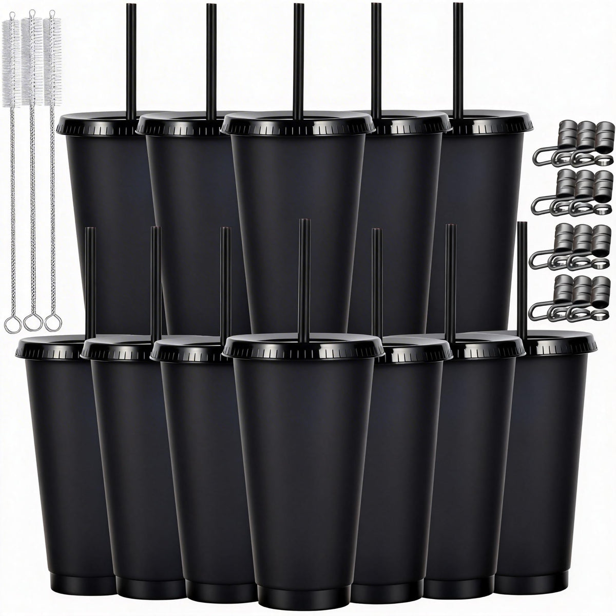 24 oz Reusable Plastic Cups (24 Count)