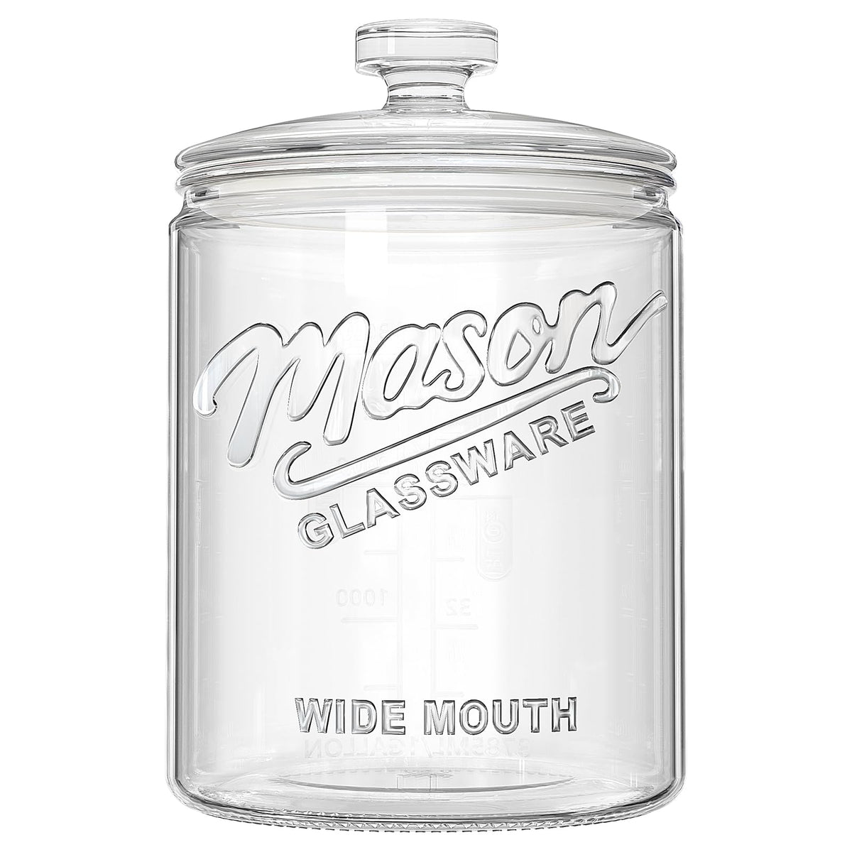 1 Gallon Glass Cookie Jar with Airtight Lid for Sourdough Starter (2 Count)