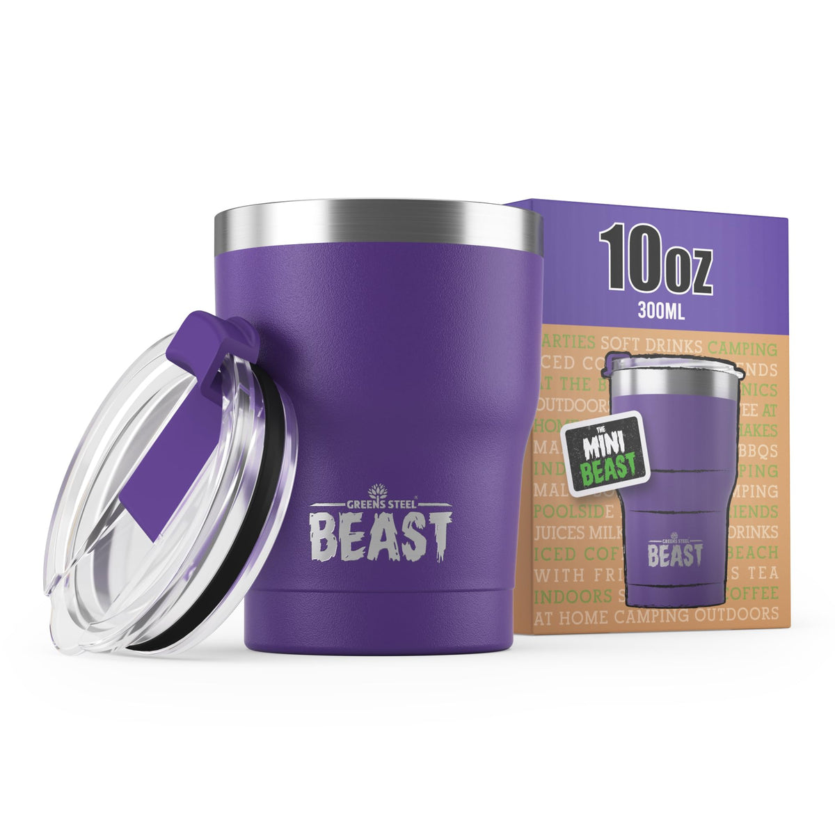 Beast 10 oz Tumbler Stainless Steel Vacuum Insulated Coffee Ice Cup Double Wall Travel Flask