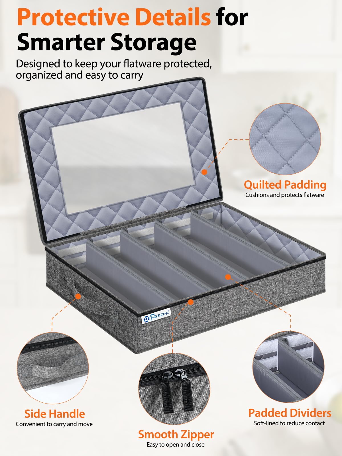 Hard Shell Silverware Storage Box (2 Count)