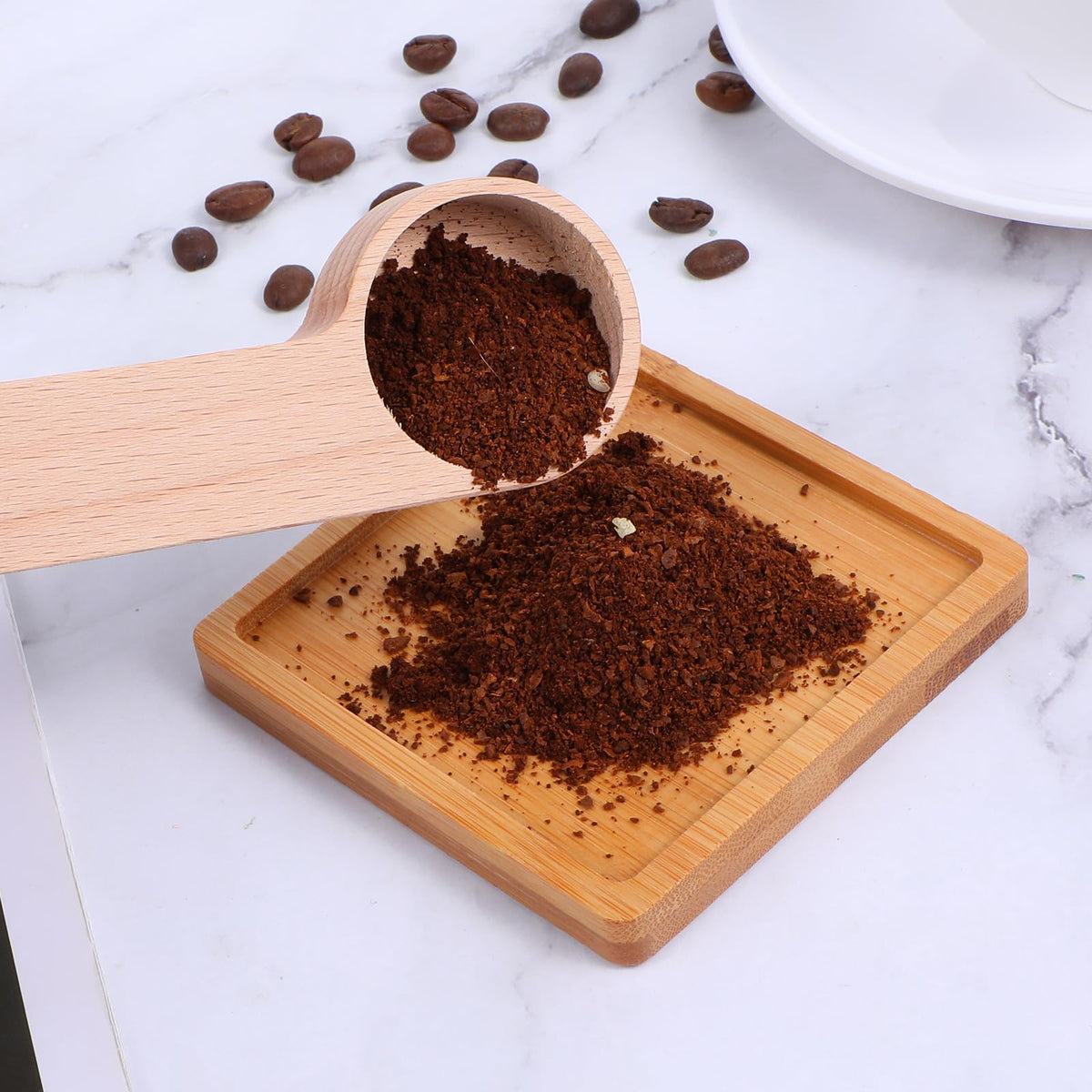 12 Pcs Wooden Coffee Scoop&Bag Clip (12 Count)