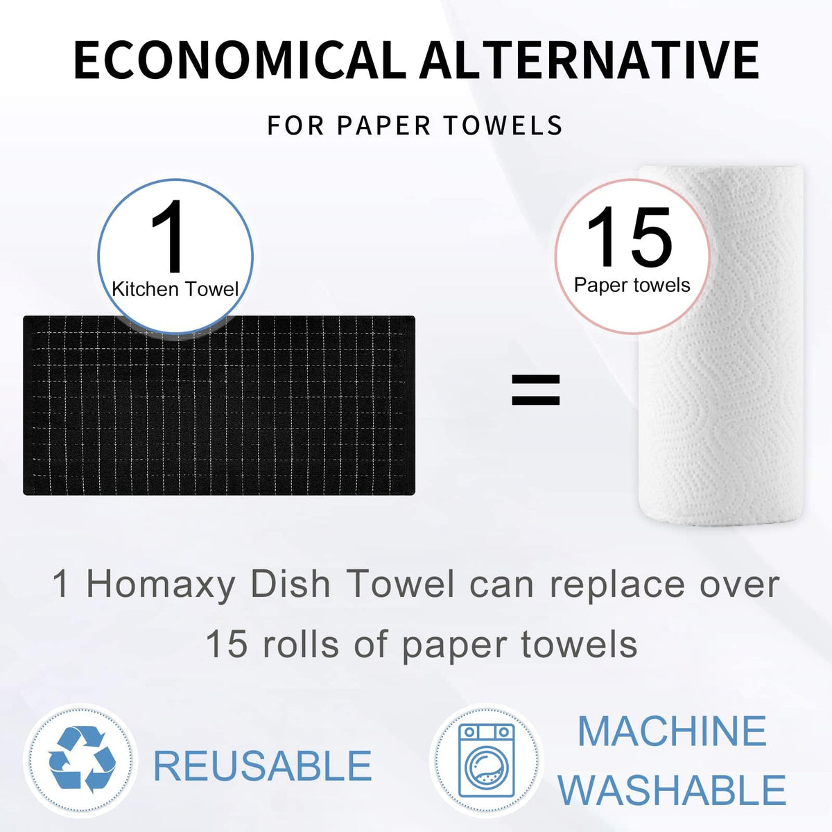 100% Cotton Terry Kitchen Towels (6 Count)