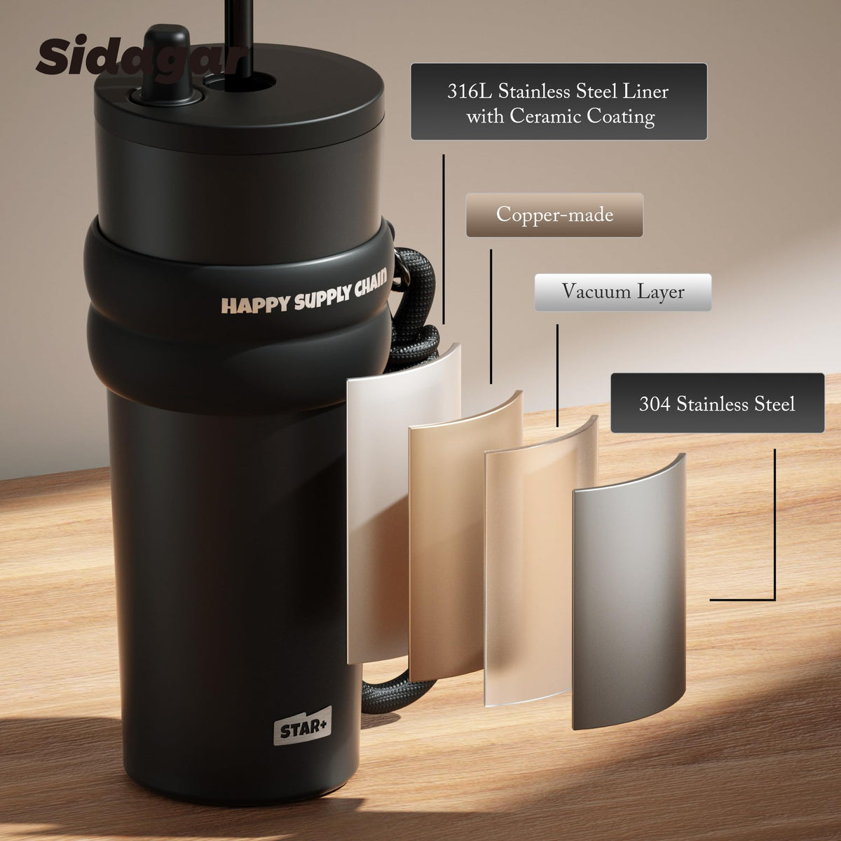 24 oz Stainless Steel Tumbler with Lid and Straw