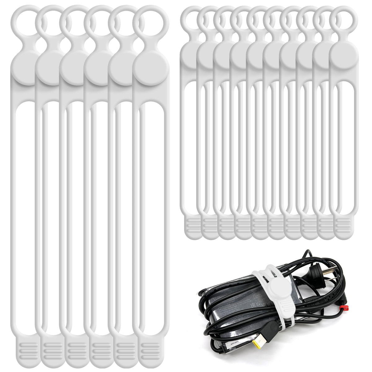 Silicone Cable Ties (16 Count)