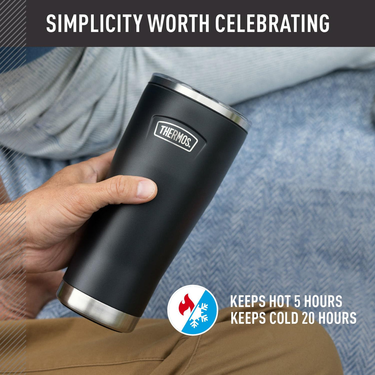 ICON SERIES Stainless Steel Tumbler with Slide Lock