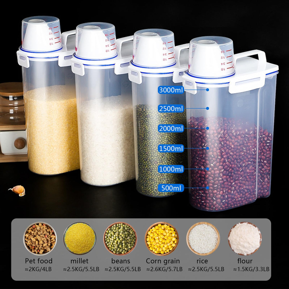 5.5 Lbs Plastic Transparent Tank (6 Count)