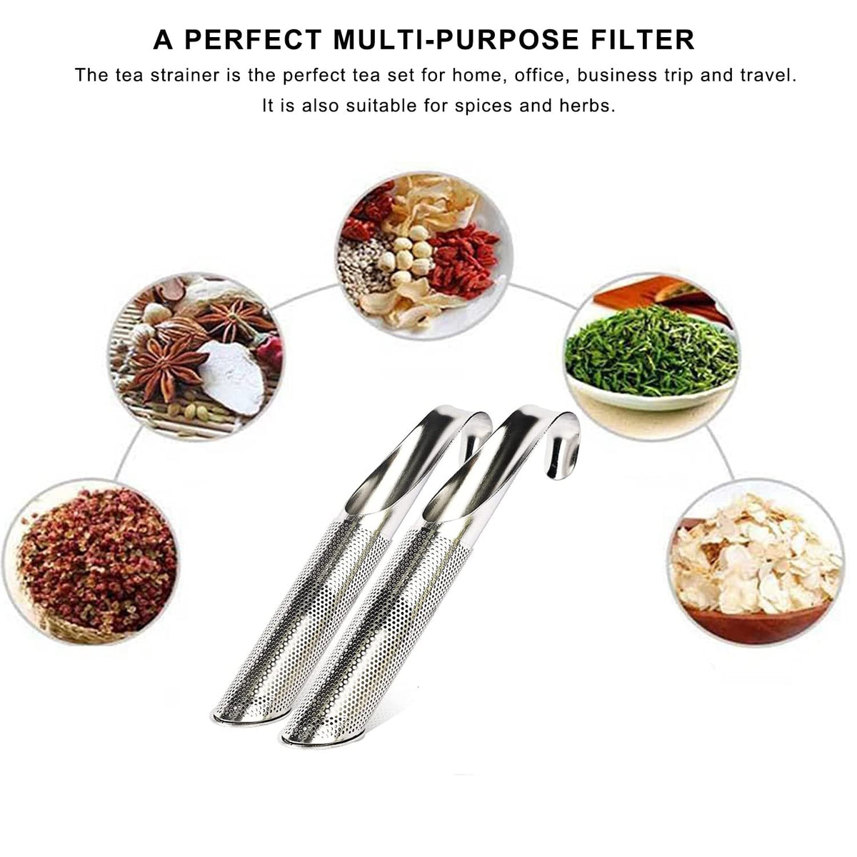 Tea Strainer & Infuser Set (2 Count)