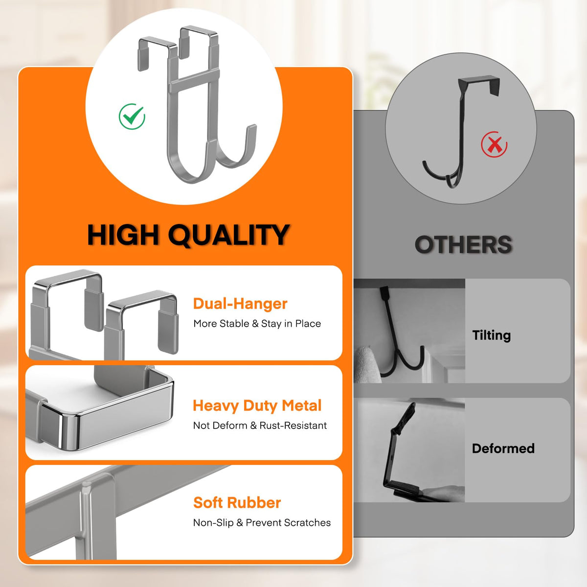 Over the Door Hooks (4 Count)